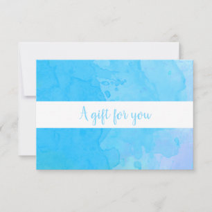Elegant Blue Watercolor Gift Certificate