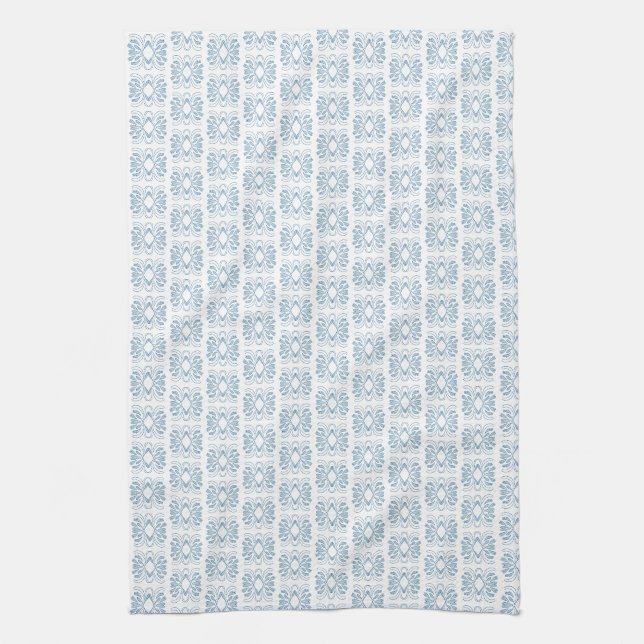 Elegant Blue White All Over Pattern  Kitchen Towel (Vertical)