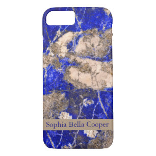 Elegant blue white grey granite marble pattern iPhone 8/7 case
