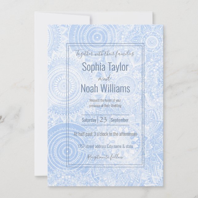 Elegant Blue White Mandala Collection (Front)