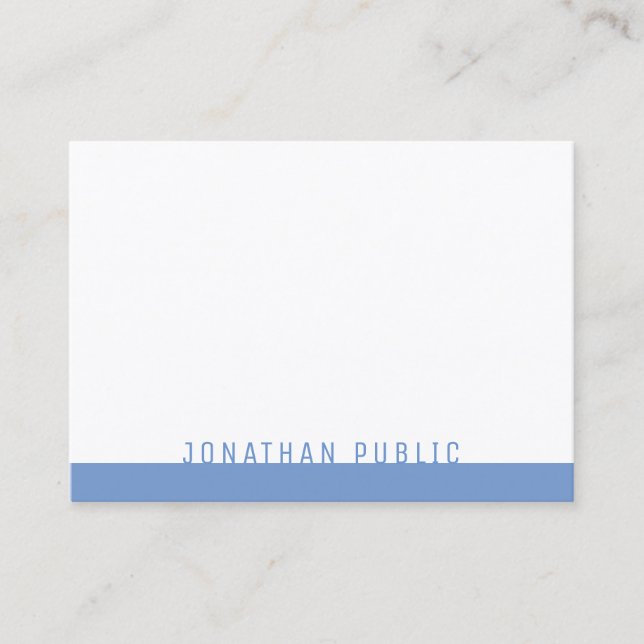 Elegant Blue White Modern Professional Template Business Card (Front)