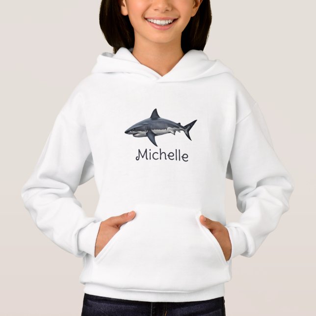 Elegant blue white shark Personalized  (Front)