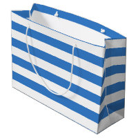 Elegant Blue White Stripes Template Modern Chic