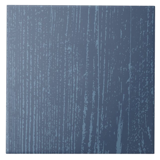 Elegant Blue Wood Grain Tile (Front)