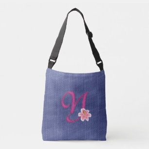 Elegant Blue Y Crossbody Bag