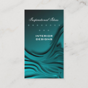 Elegant Blue Zebra Print Business Card