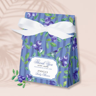 Elegant Blueberries Berry Sweet Baby Shower Favor Box