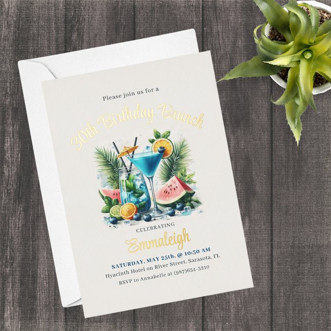 Elegant Blueberry Brunch 30th Birthday Celebration (Creator Uploaded)