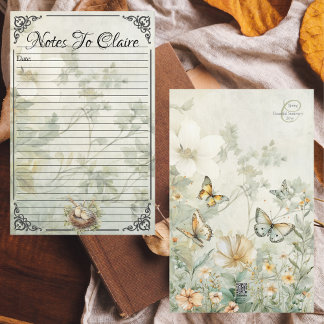 Elegant Bluebirds and Wildflower Meadow Stationery