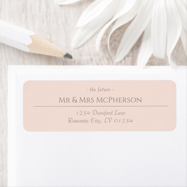 Elegant Blush Beige Return Address Label (Insitu)