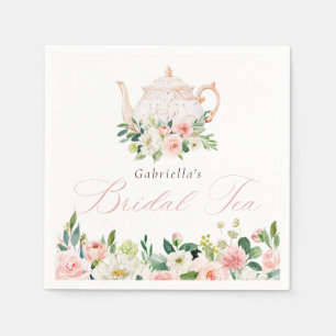 Elegant Blush Bridal Tea Bridal Shower Napkin