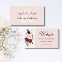 Elegant Blush & Burgundy Floral Wedding Website