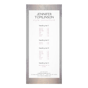 Elegant Blush Confetti Rain Pattern Grey Rack Card