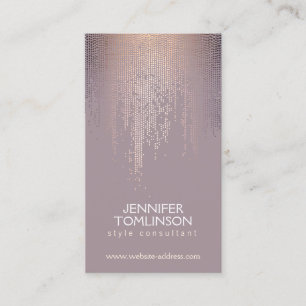 Elegant Blush Confetti Rain Pattern Mauve Business Card
