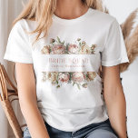 Elegant Blush Dusty Rose Peonies Bridal Squad T-Shirt<br><div class="desc">Get ready to celebrate the bride-to-be with this stunning Bride Squad t-shirt! Featuring a gorgeous Blush Dusty Rose Peony design and a playful script font, this t-shirt is the perfect addition to your bridal shower party. The customizable text allows you to add your name or your bridesmaid's name to the...</div>