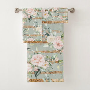 Elégant Blush Eucalyptus Sage Vert Or