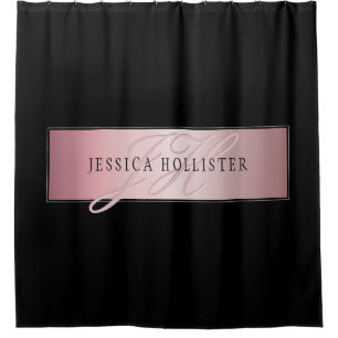 Elegant Blush Faux Rose Gold   Name & Initials