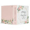Elegant Blush Floral Bridal Shower Recipe Book