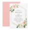 Elegant Blush Floral Gold Frame Wedding