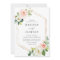 Elegant Blush Floral Gold Frame Wedding