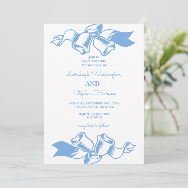 Elegant Blush Floral Green Geometric Frame Wedding Invitation (Standing Front)