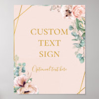 Elegant Blush Floral Pastel Cards and Gifts Custom