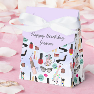 Elegant Blush Girly Pink Makeup Artist Glamour Favor Box