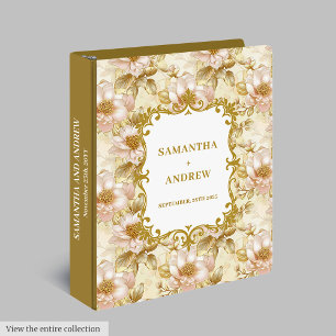 Élégant Blush Gold Mariage Classeur anneau