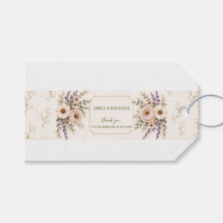 Elegant Blush Lavender Floral Wedding Invitation Gift Tags