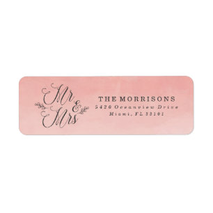 Elegant Blush Ombre Watercolor   Wedding