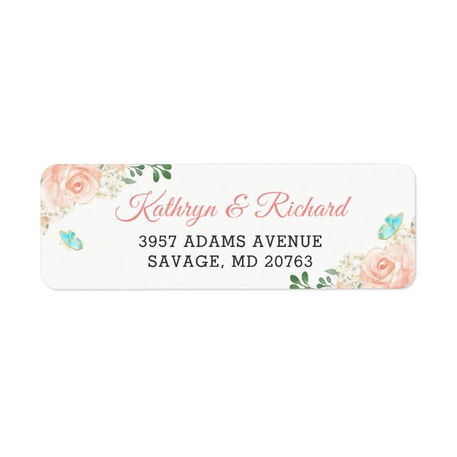 Elegant Blush Peach Botanic Garden Wedding (Front)