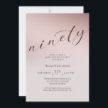 Elegant Blush Pink 90th Birthday Party Invitation<br><div class="desc">Elegant Blush Pink 90th Birthday Party Invitation
Your guests will know that this will be a fun party by just looking at this chic invitation!</div>