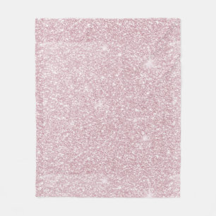 Elegant blush pink abstract trendy girly glitter fleece blanket