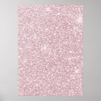 Elegant blush pink abstract trendy girly glitter poster