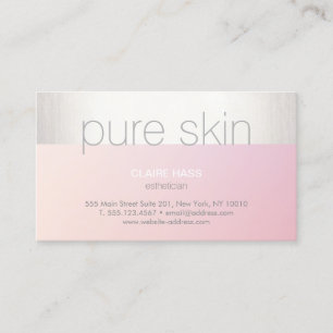 Elegant Blush Pink Aesthetician Spa Business Card