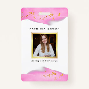 Elegant Blush Pink And Gold Glitter Badge