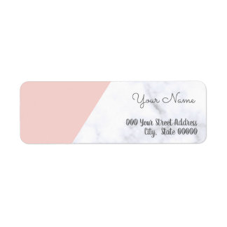 Elegant blush pink and white marble baby shower