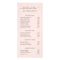 Elegant Blush Pink Beauty Salon Price List