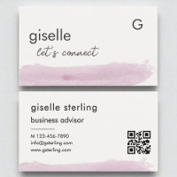 Elegant Blush Pink Brush Stroke QR Code