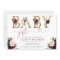 Elegant blush pink burgundy floral girl baby