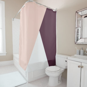 Elegant blush pink & burgundy geometric triangles