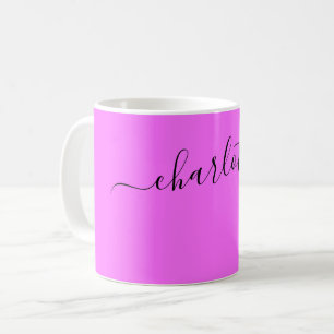 Elegant Blush Pink Colour Modern Name Personalized Coffee Mug