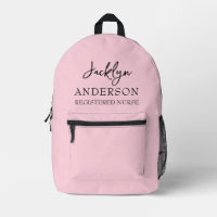 Elegant Blush Pink Custom Nurse