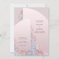 Elegant blush pink dusty blue hyacinths wedding