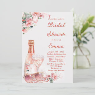Elegant Blush Pink Elegant Bridal Shower Invitation