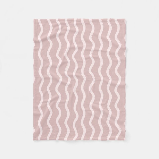 Elegant Blush Pink  Fleece Blanket (Front)