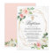 Elegant Blush Pink Floral Baptism & Christening