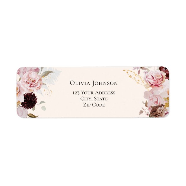Elegant Blush Pink Floral Bridal Shower  (Front)
