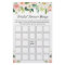Elegant Blush Pink Floral Bridal Shower Bingo Game
