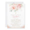 Elegant Blush Pink Floral Gold Baptism